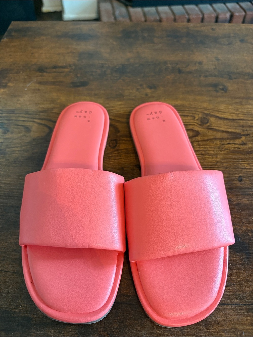 a new day Coral-Orange Slide Sandals for Women - Picture 5 of 5